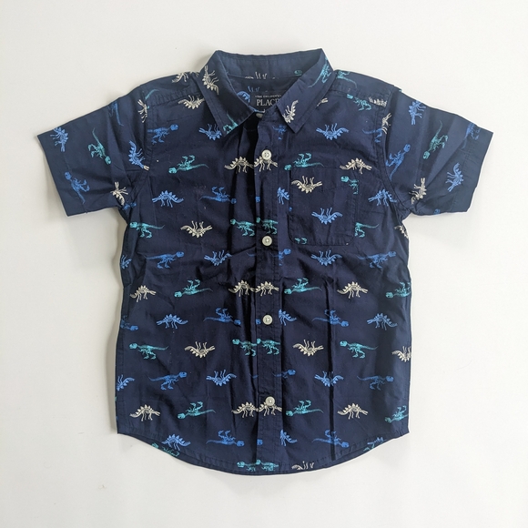 The Children's Place Other - The Children's Place 5T Dinosaur Print Button Down Shirt